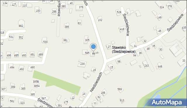 Śledziejowice, Śledziejowice, 55, mapa Śledziejowice
