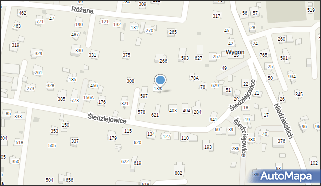 Śledziejowice, Śledziejowice, 661, mapa Śledziejowice