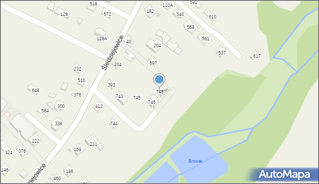 Śledziejowice, Śledziejowice, 748, mapa Śledziejowice