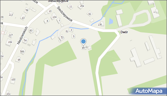 Śledziejowice, Śledziejowice, 93, mapa Śledziejowice