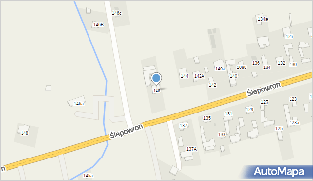 Ślepowron, Ślepowron, 146, mapa Ślepowron