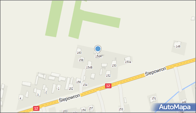 Ślepowron, Ślepowron, 154A, mapa Ślepowron