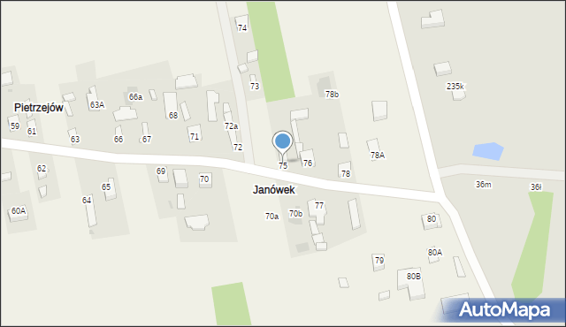 Ślepowron, Ślepowron, 75, mapa Ślepowron