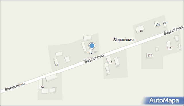 Ślepuchowo, Ślepuchowo, 17, mapa Ślepuchowo