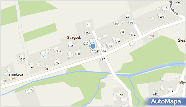 Śleszowice, Śleszowice, 141a, mapa Śleszowice