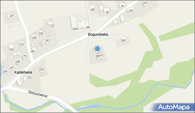 Śleszowice, Śleszowice, 262, mapa Śleszowice