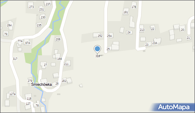 Śleszowice, Śleszowice, 318, mapa Śleszowice