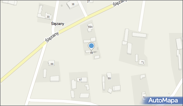 Ślęzany, Ślęzany, 68, mapa Ślęzany