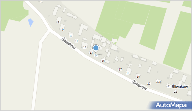 Śliwaków, Śliwaków, 14, mapa Śliwaków