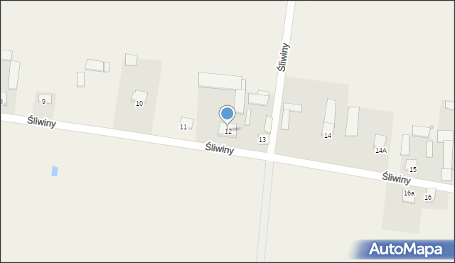 Śliwiny, Śliwiny, 12, mapa Śliwiny