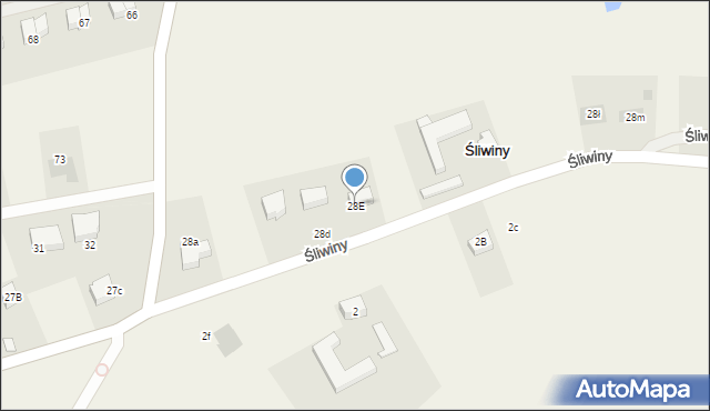 Śliwiny, Śliwiny, 28E, mapa Śliwiny