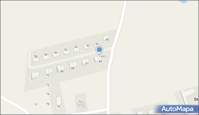 Śliwiny, Śliwiny, 66a, mapa Śliwiny
