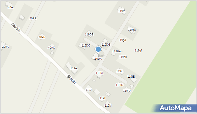 Słocin, Słocin, 119DB, mapa Słocin