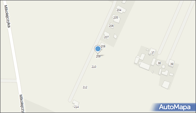 Słocin, Słocin, 209, mapa Słocin