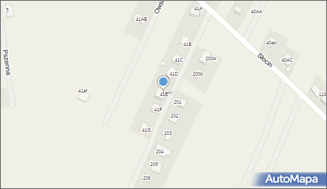 Słocin, Słocin, 41E, mapa Słocin