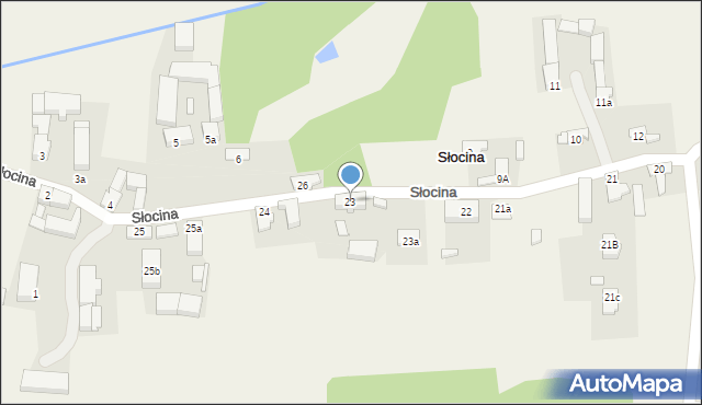 Słocina, Słocina, 23, mapa Słocina