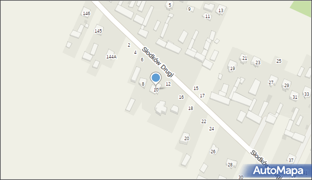 Słodków Drugi, Słodków Drugi, 10, mapa Słodków Drugi