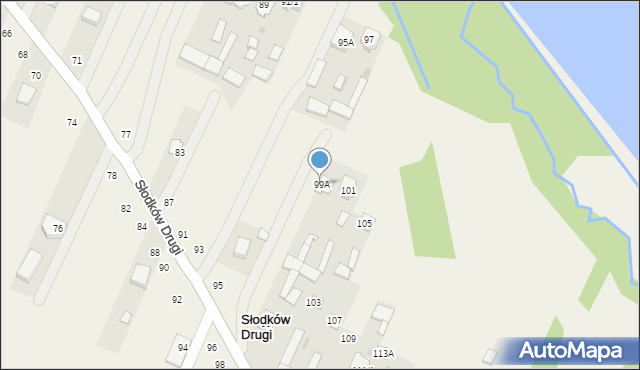 Słodków Drugi, Słodków Drugi, 99A, mapa Słodków Drugi