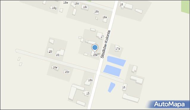 Słodków-Kolonia, Słodków-Kolonia, 16a, mapa Słodków-Kolonia