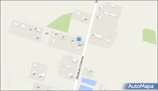 Słodków-Kolonia, Słodków-Kolonia, 18a, mapa Słodków-Kolonia