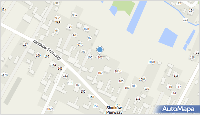 Słodków Pierwszy, Słodków Pierwszy, 101, mapa Słodków Pierwszy