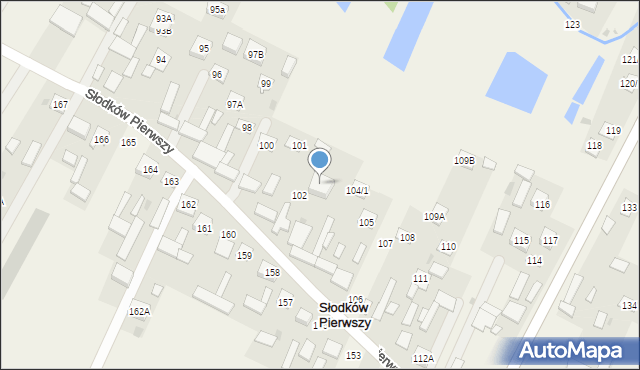 Słodków Pierwszy, Słodków Pierwszy, 103/1, mapa Słodków Pierwszy