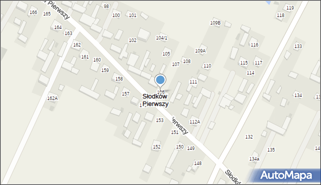 Słodków Pierwszy, Słodków Pierwszy, 106, mapa Słodków Pierwszy