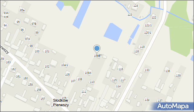 Słodków Pierwszy, Słodków Pierwszy, 109B, mapa Słodków Pierwszy
