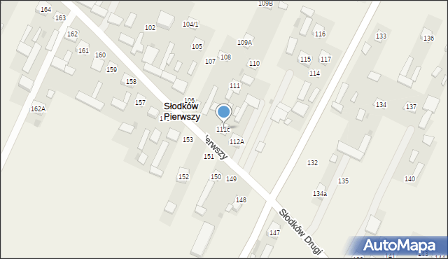 Słodków Pierwszy, Słodków Pierwszy, 111c, mapa Słodków Pierwszy