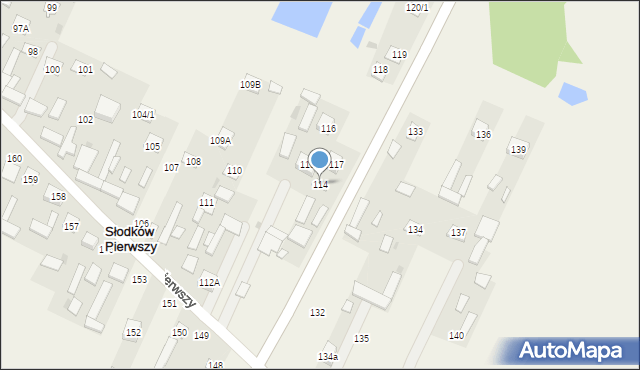 Słodków Pierwszy, Słodków Pierwszy, 114, mapa Słodków Pierwszy