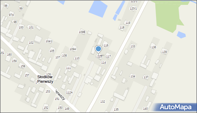 Słodków Pierwszy, Słodków Pierwszy, 115a, mapa Słodków Pierwszy