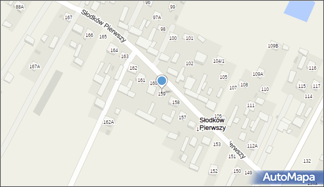 Słodków Pierwszy, Słodków Pierwszy, 159, mapa Słodków Pierwszy