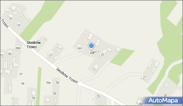 Słodków Trzeci, Słodków Trzeci, 24B, mapa Słodków Trzeci