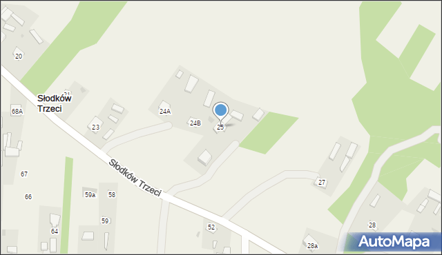 Słodków Trzeci, Słodków Trzeci, 25, mapa Słodków Trzeci