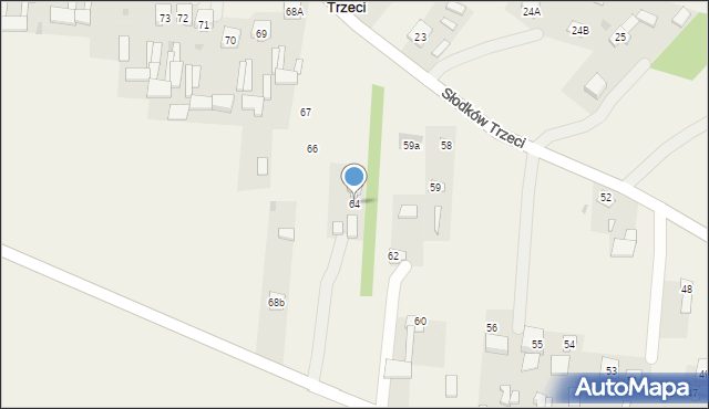 Słodków Trzeci, Słodków Trzeci, 64, mapa Słodków Trzeci