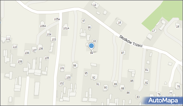 Słodków Trzeci, Słodków Trzeci, 94, mapa Słodków Trzeci