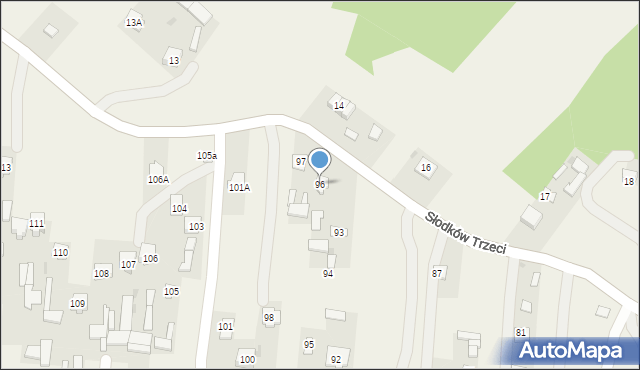 Słodków Trzeci, Słodków Trzeci, 96, mapa Słodków Trzeci