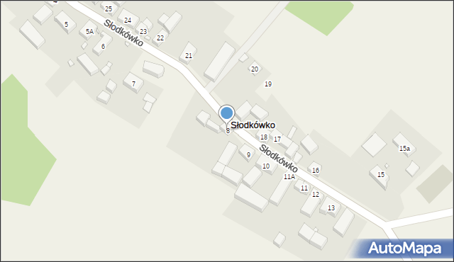 Słodkówko, Słodkówko, 8, mapa Słodkówko