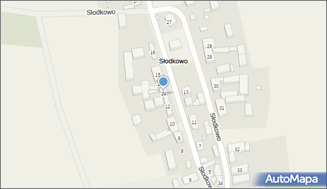 Słodkowo, Słodkowo, 14, mapa Słodkowo