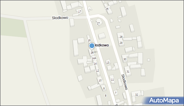 Słodkowo, Słodkowo, 15, mapa Słodkowo