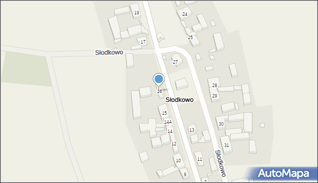 Słodkowo, Słodkowo, 16, mapa Słodkowo
