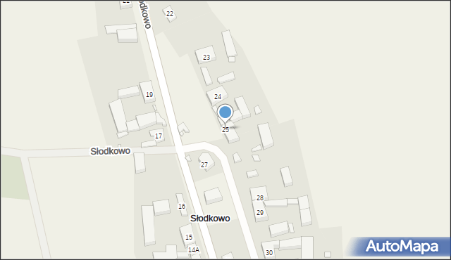 Słodkowo, Słodkowo, 25, mapa Słodkowo