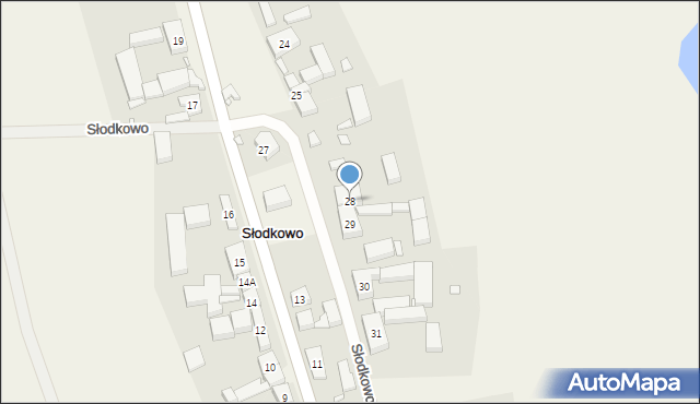 Słodkowo, Słodkowo, 28, mapa Słodkowo