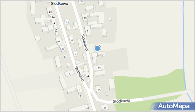 Słodkowo, Słodkowo, 32, mapa Słodkowo