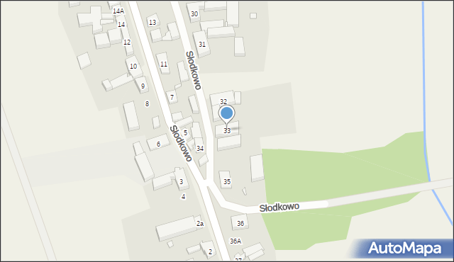 Słodkowo, Słodkowo, 33, mapa Słodkowo