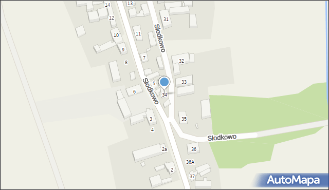 Słodkowo, Słodkowo, 34, mapa Słodkowo