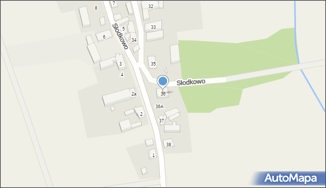 Słodkowo, Słodkowo, 36, mapa Słodkowo