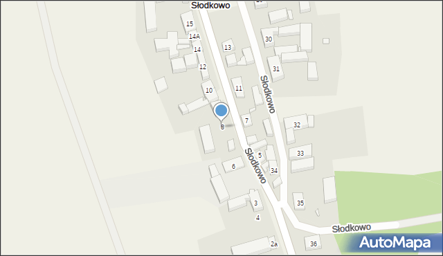 Słodkowo, Słodkowo, 8, mapa Słodkowo