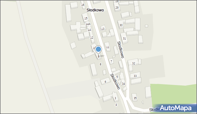Słodkowo, Słodkowo, 9, mapa Słodkowo