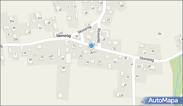 Słomiróg, Słomiróg, 26, mapa Słomiróg